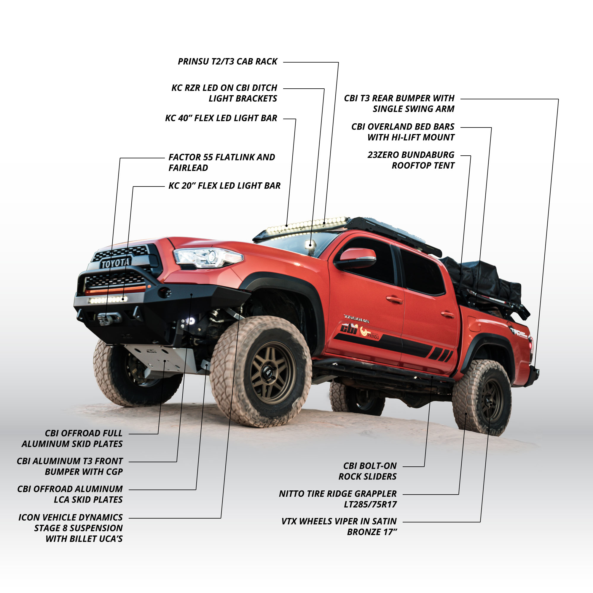 Toyota Tacoma 2016 Build | Shop This Build | CBI Offroad